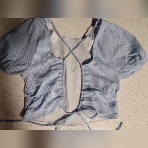 Cute tie-back shirt and skirt set